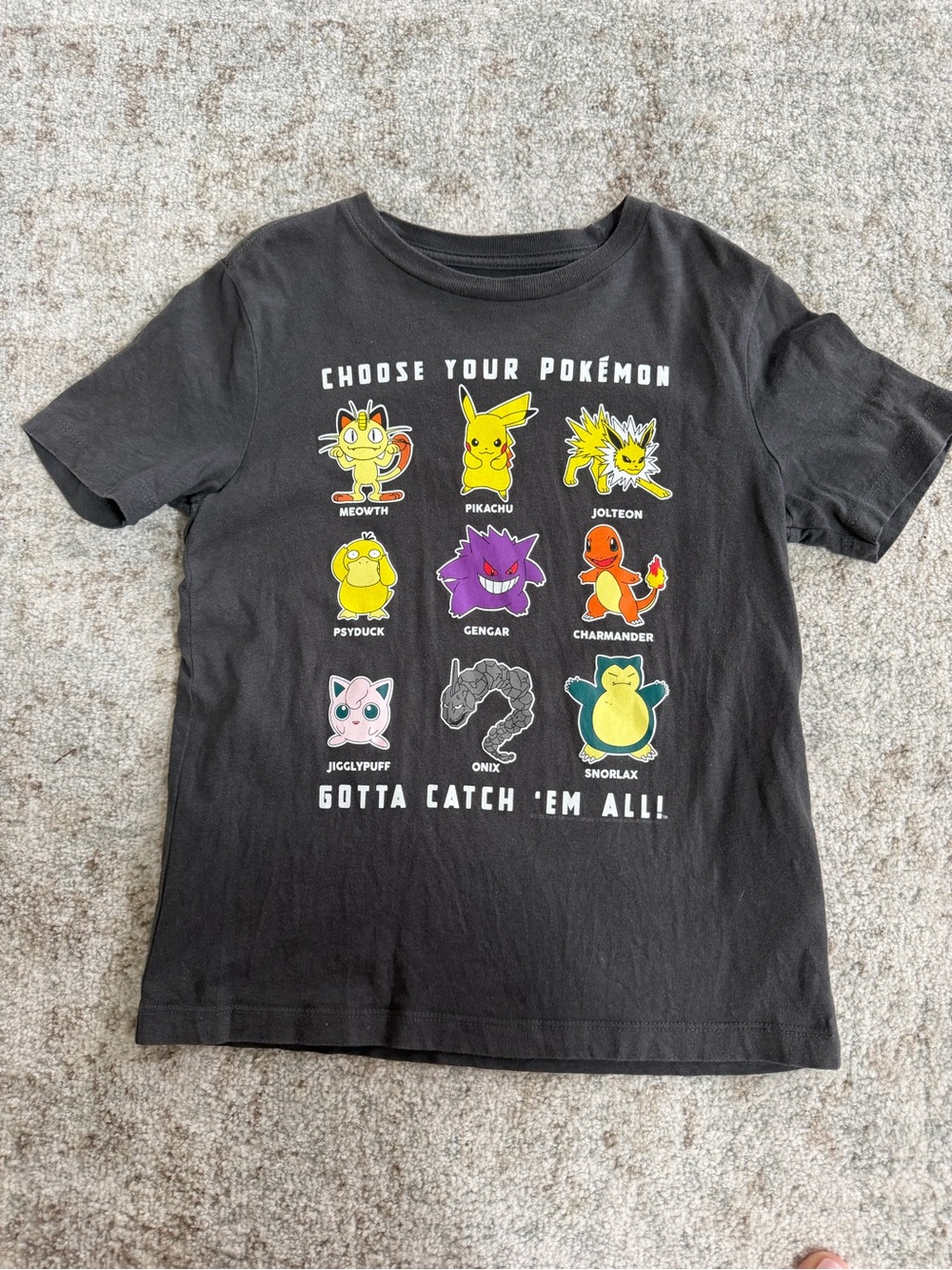 Old Navy Charcoal Grey Kids' Pokémon Character Grid Graphic Tee